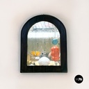 Specchio da parete con cornice in legno, primi del 1900 ca.