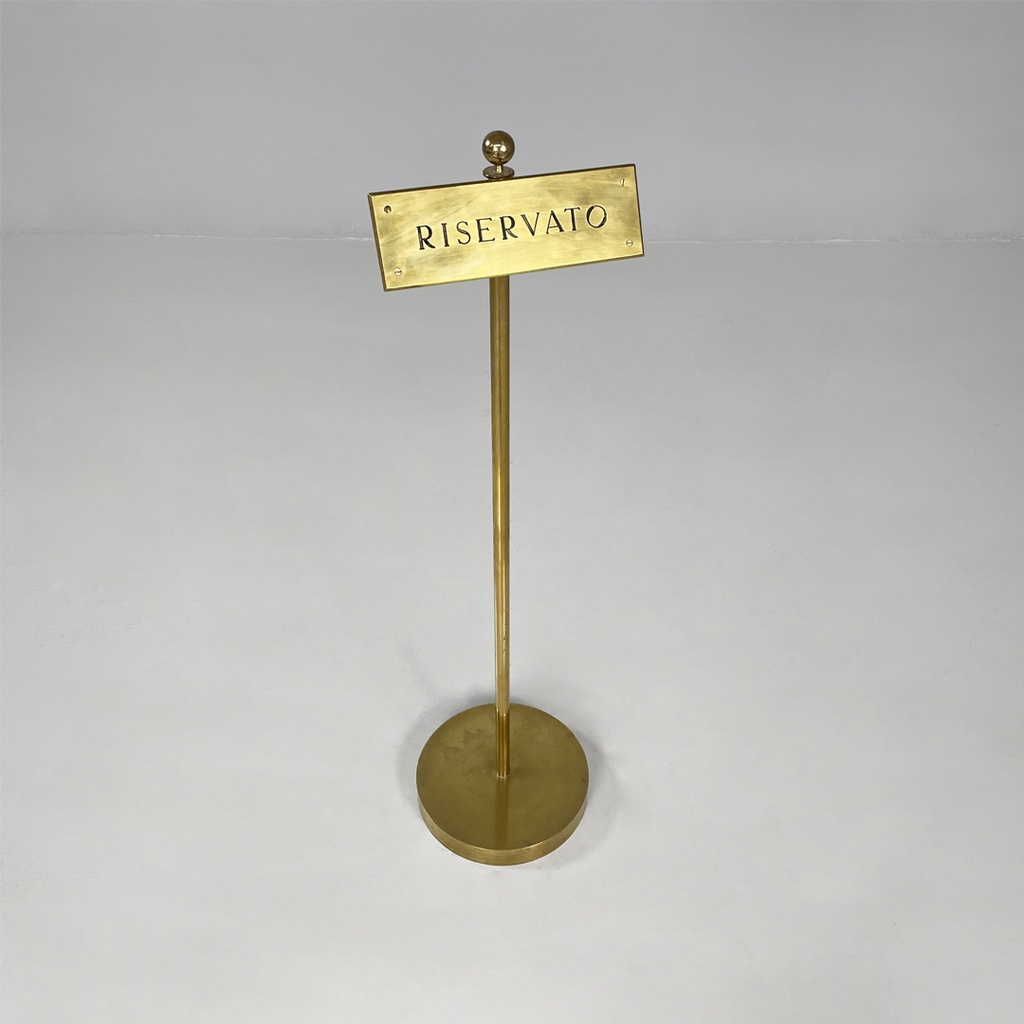 Cartello in ottone, 1980s