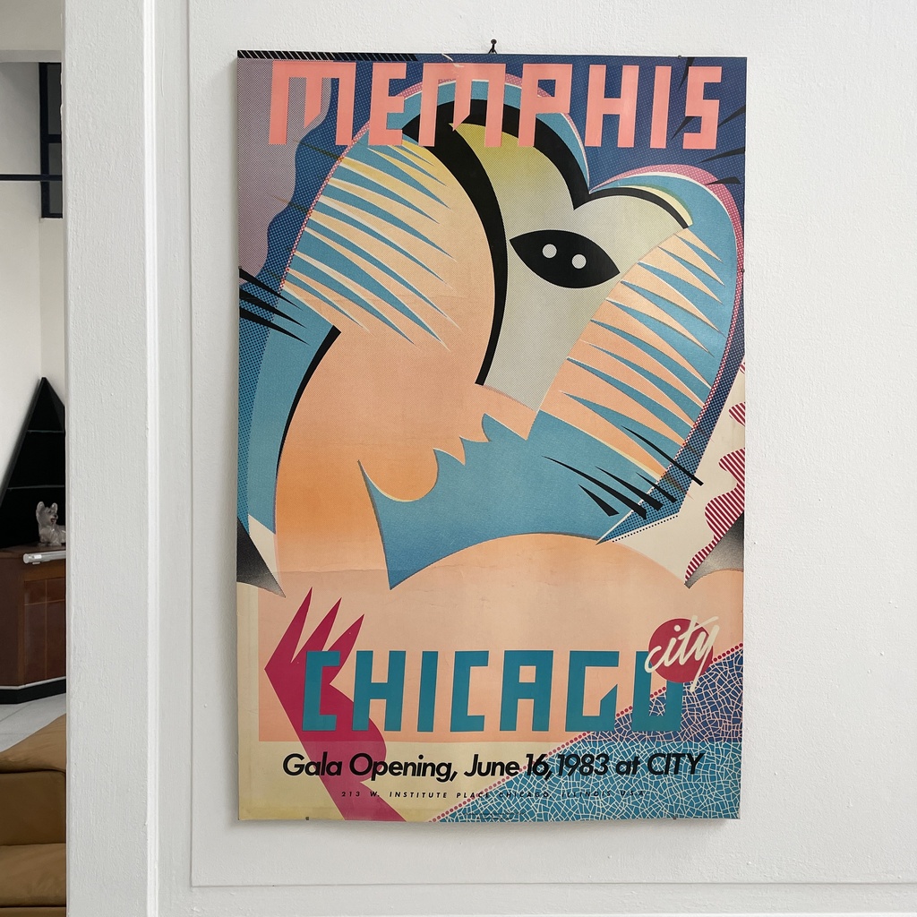 Poster Gala Chicago City di Christopher Garland per Memphis, 1983