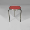 Sgabello in metallo e laminato, 1960 ca.