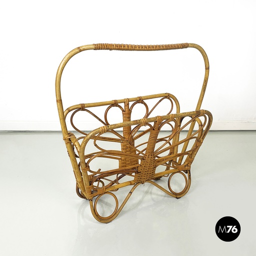 [2320004321] Portariviste in rattan,  1960 ca.