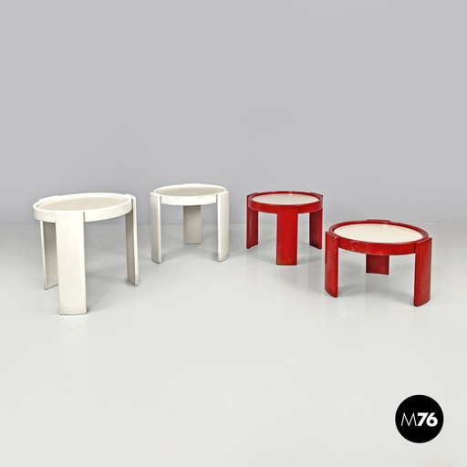 [2420005595] Tavoli da caffè 780/783 di Gianfranco Frattini per Cassina, 1970 ca.