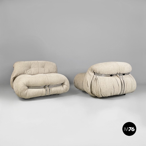 [2220001362] Poltrone Soriana di Afra e Tobia Scarpa per Cassina, 1970 ca.