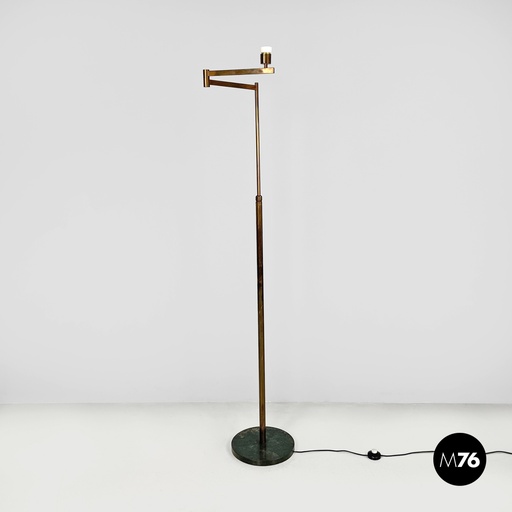 [2420005194] Lampada da terra orientabile in marmo e ottone, 1940 ca.