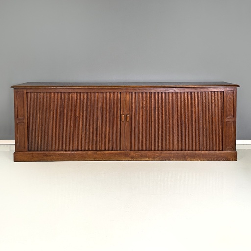 [2520005668] Sideboard in legno con apertura a serrandina, 1920 ca.