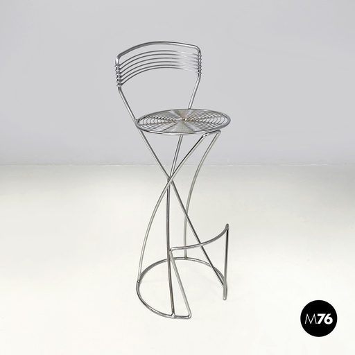 [2520005786] Sgabello in metallo cromato, 2000 ca.