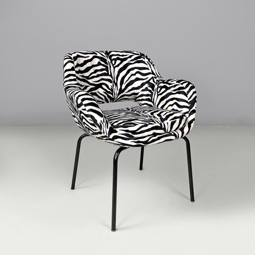 [2520005831] Poltrona in tessuto zebrato, 1970 ca. 