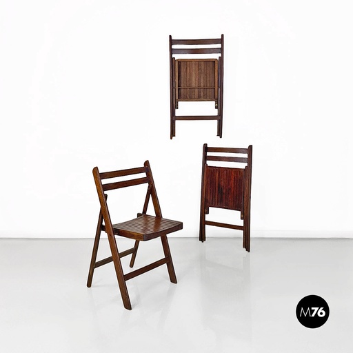 [2220001525] Wooden folding chairs, 1960s