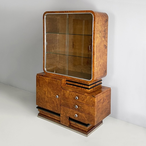 [2520005916] Credenza con vetrina in legno, 1920 ca.