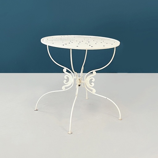 [2520006001] Tavolo da giardino in ferro bianco, 1960 ca.