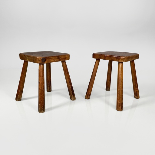 [2520006106] Sgabelli in legno, 1970 ca.