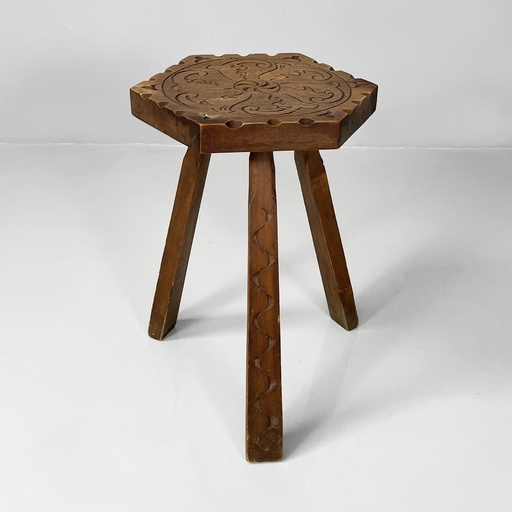 [2520006110] Sgabello in legno, 1970 ca.