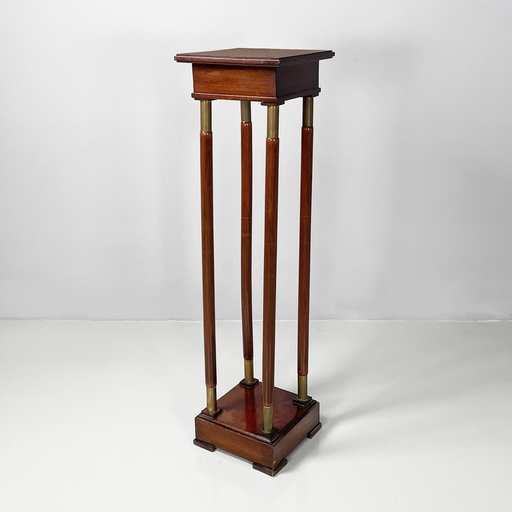 [2520006126] Piedistallo in legno e ottone, metà 1800 ca.