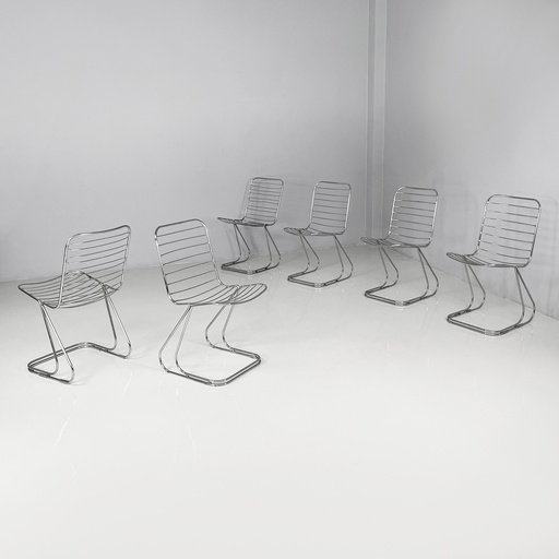 [2520006232] Sedie in acciaio, 1970 ca.