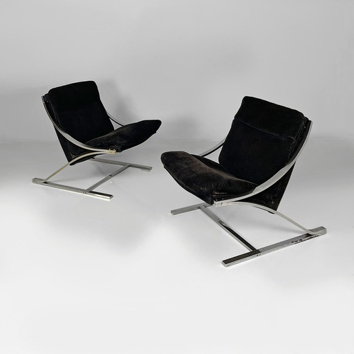 [2520006284] Poltrone Zeta di Paul Tuttle per Strassle International, 1970 ca.