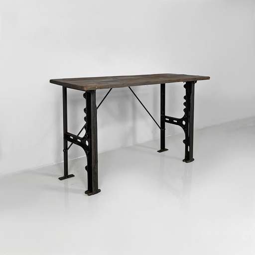 [2520006317] Consolle in legno e ghisa, 1800 ca.