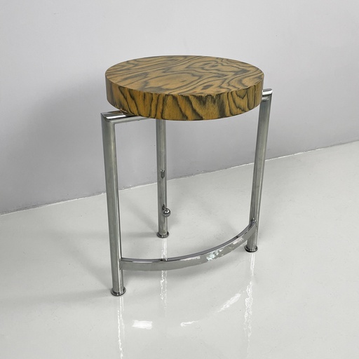 [2520006338] Tavolo da caffè in legno e metallo, 1970 ca.