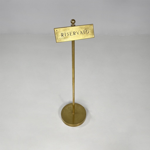 [2520006601] Cartello in ottone, 1980s