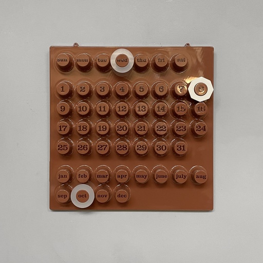 [2520006632] Calendario da parete Moka Mousse di Giorgio Della Beffa per Ring A Date, 2025