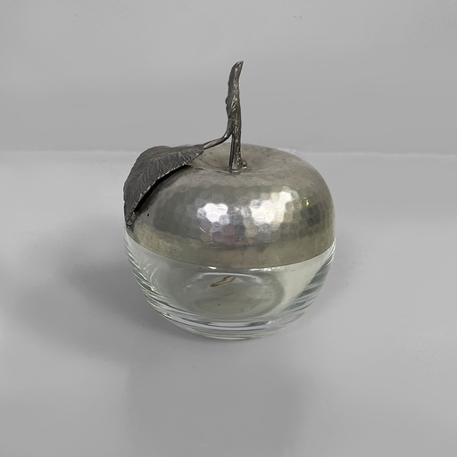 [2520006633] Contenitore in metallo e vetro, 1950 ca.
