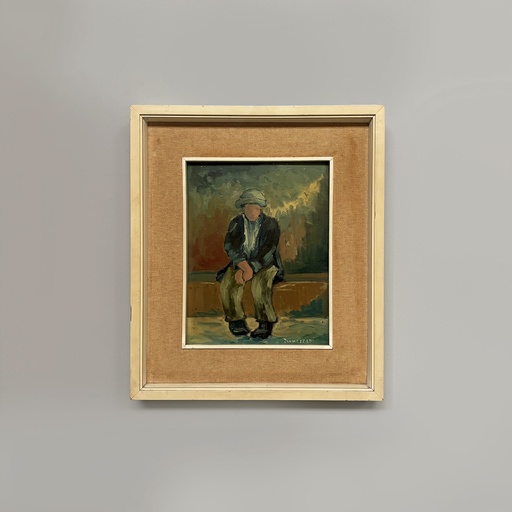 [2520006674] Quadro ad olio Malinconia di Ernesto Tramezzani, 1971