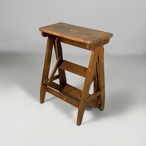 [2520006702] Sgabello scala in legno, 1930 ca.