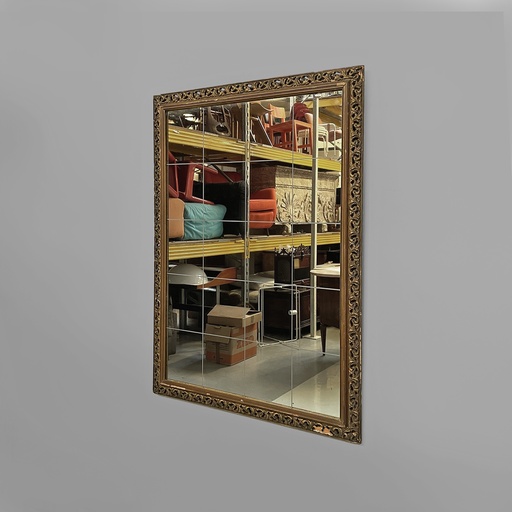 [2520006708] Specchio da parete in legno dorato, 1950 ca. 
