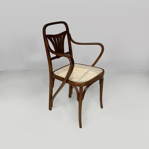 [2520006972] Sedia in paglia e legno, 1930 ca.