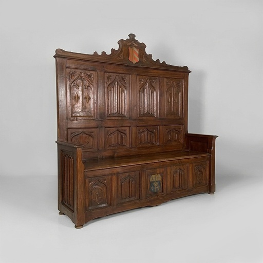 [2520007003] Cassapanca in legno, 1930 ca. 