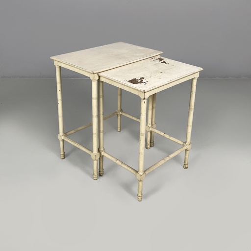 [2520007033] Tavoli da caffè in legno bianco, 1940 ca.