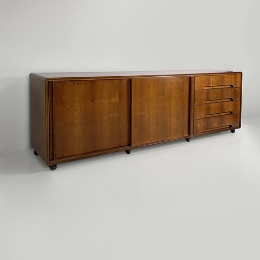 [2520007062] Sideboard in legno con ruote, 1960 ca.