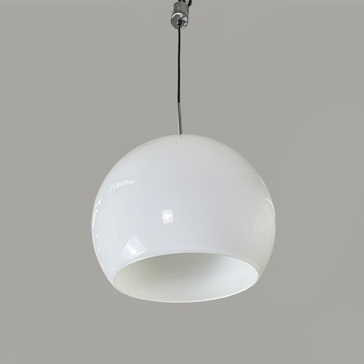 [2520007108] Lampadario in vetro opalino, 1960 ca. 