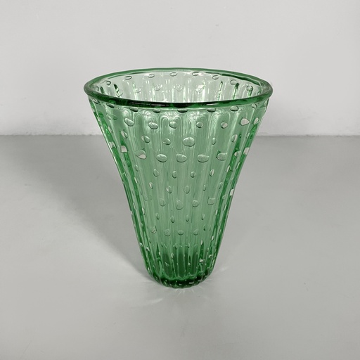 [2520007161] Vaso in vetro verde, 1980 ca.