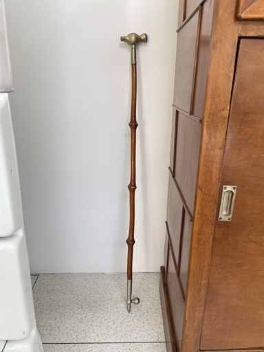[2520007171] Spegni candela in legno e metallo, 1970 ca.