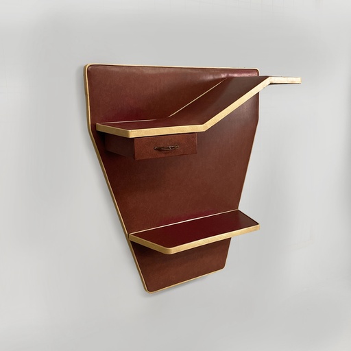[2520007227] Consolle da parete in sky bordeaux e beige, 1950 ca.