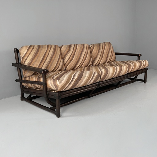 [2520007261] Divano di Lyda Levi per McGuire Company, 1970 ca.