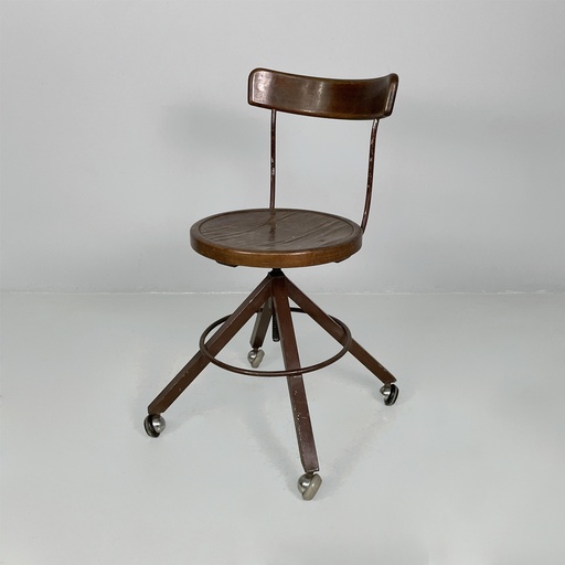 [2520007281] Sedia in legno e metallo, 1940 ca. 