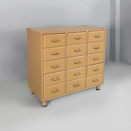 [2520007311] Cassettiera in pelle beige, 2000 ca.