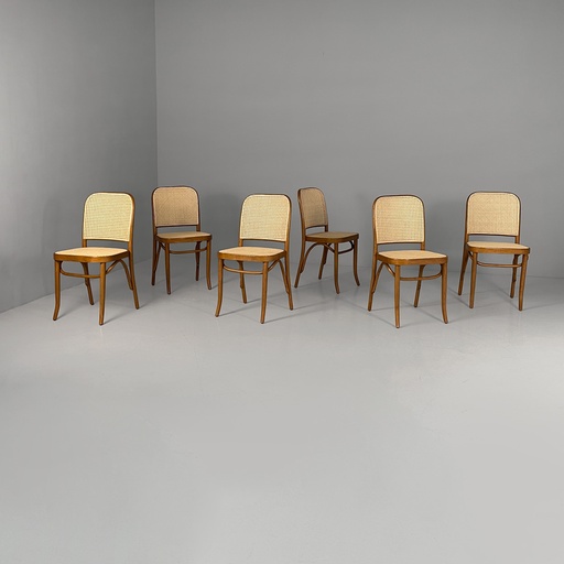 [2520007324] Sedie in legno di faggio e paglia di Vienna, 1970 ca. 