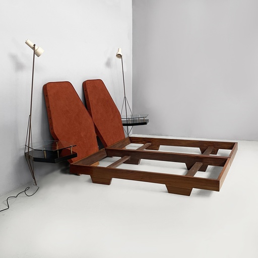 [2520007328] Letto con comodini e lampade di Arredamenti Dell'Orso, 1950 ca.