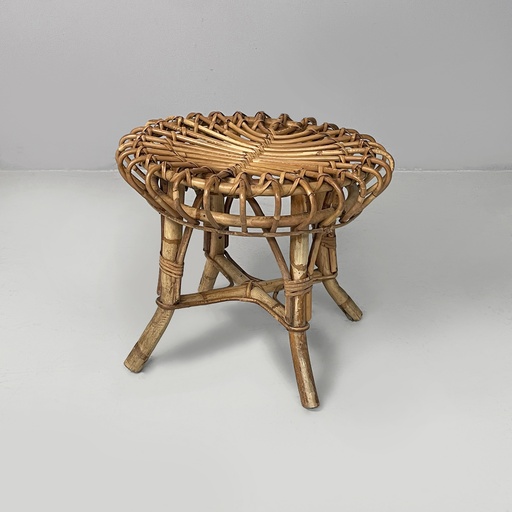 [2520007339] Sgabello in rattan, 1960 ca.