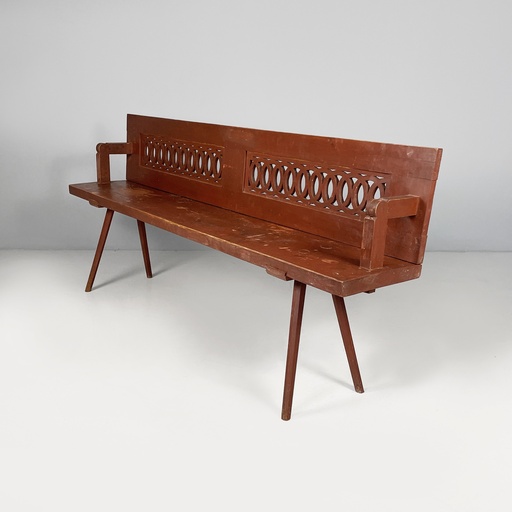 [2520007359] Panca in legno rosso, 1930 ca.