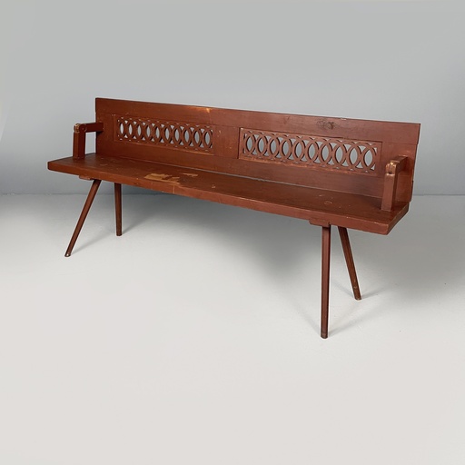 [2520007360] Panca in legno rosso, 1930 ca.