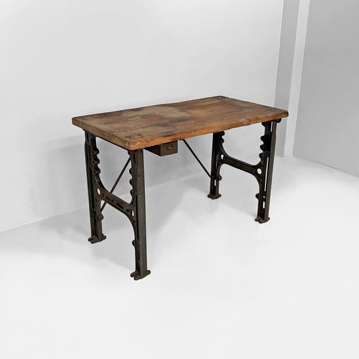[2520007429] Consolle in legno e ghisa, 1800 ca.