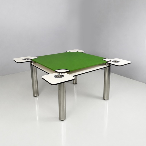 [2520007443] Tavolo da gioco Poker di Joe Colombo per Zanotta, 1970 ca.