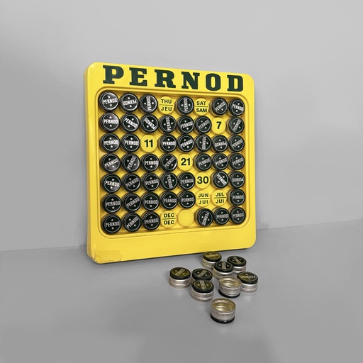 [2520007629] Calendario perpetuo pubblicitario Pernod, 1970 ca.
