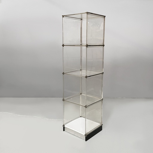 [2520007686] Libreria con lampada in plexiglass, 1970 ca.