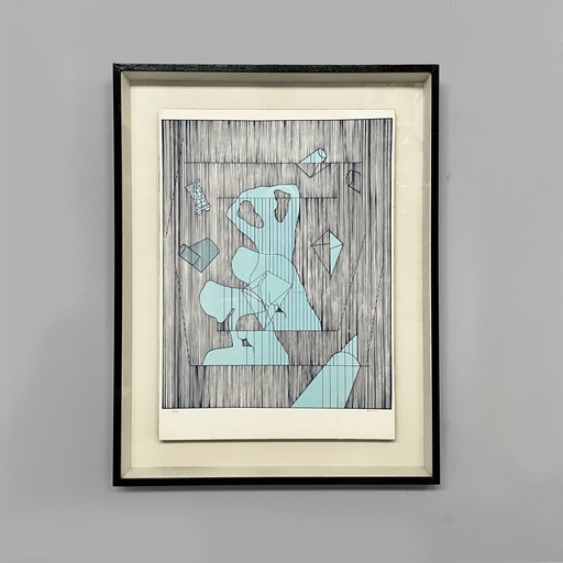 [2520007711] Quadro astratto su carta, 1980 ca.