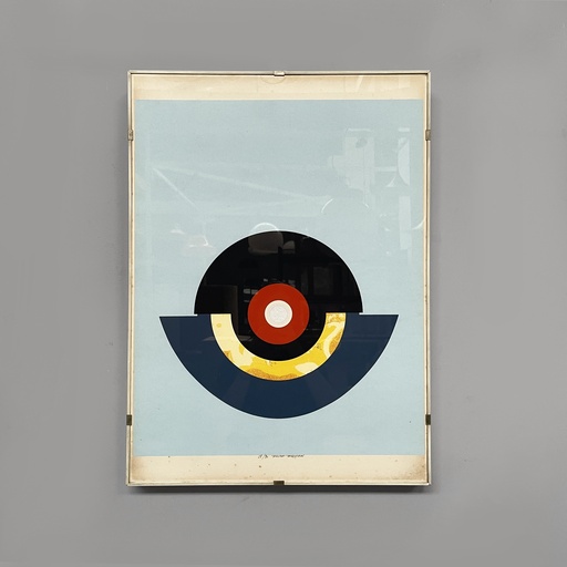 [2520007762] Quadro geometrico su carta, 1980 ca.