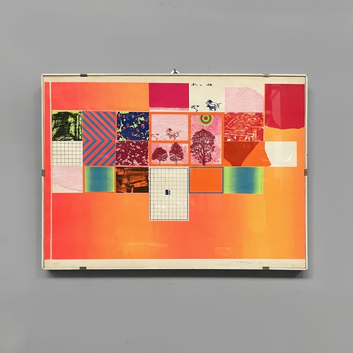 [2520007763] Quadro geometrico su carta, 1970 ca.